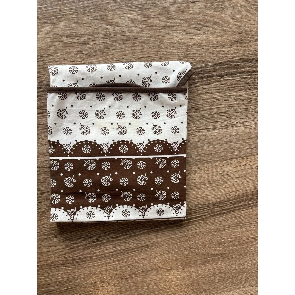Brown Floral Vintage Apron Cotton From West Germany With Pocket Cottage Core